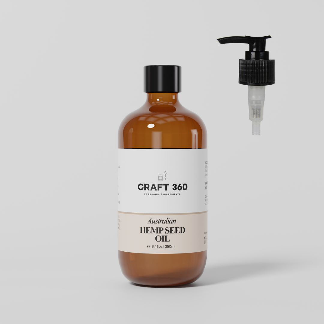 Australian Hemp Seed Oil - Virgin - Cold Pressed (Glass Bottles)