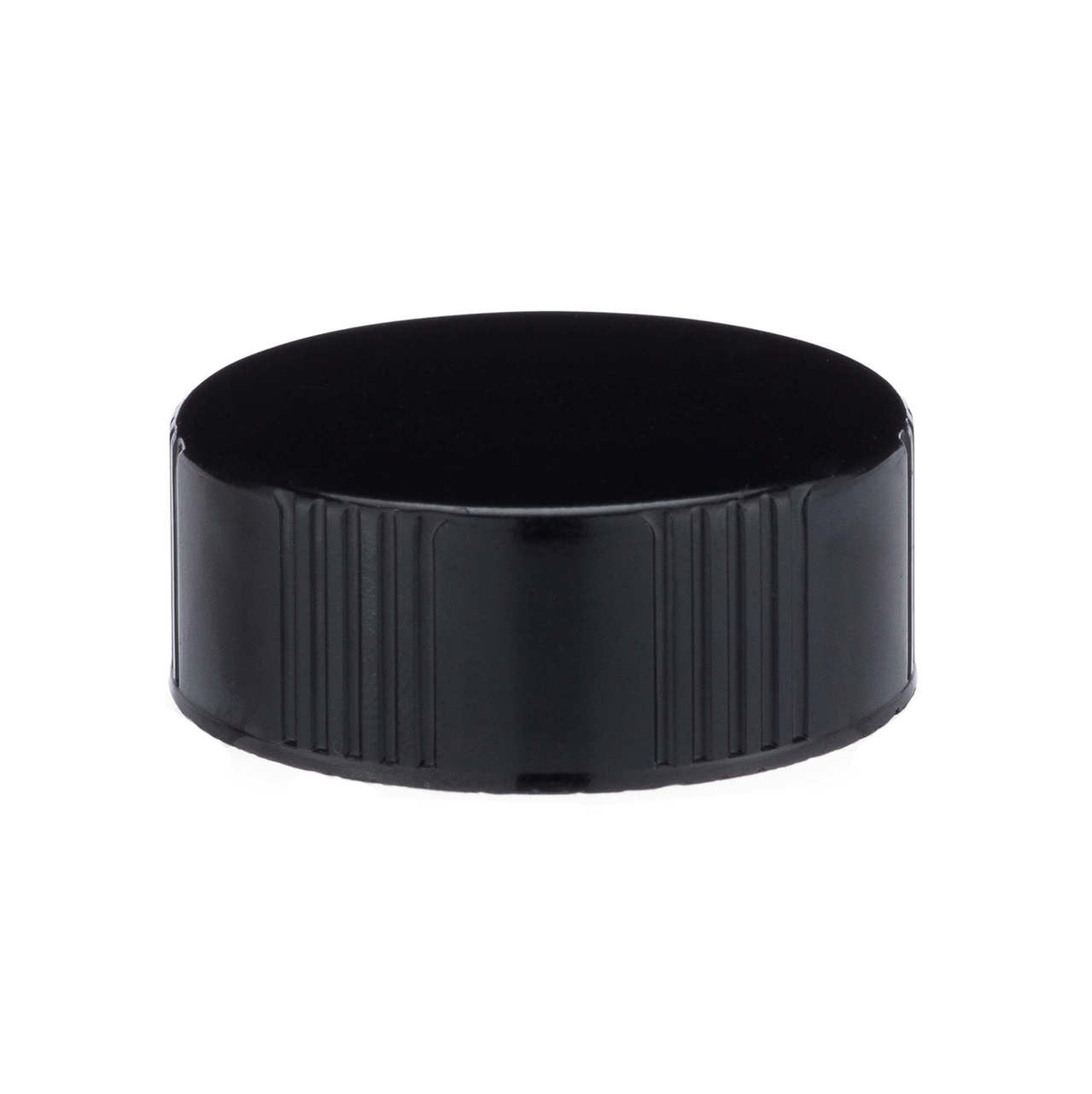 Black Polycone Lined Screw Cap - Ribbed - 28mm (28/400)  - (Pack of 244)
