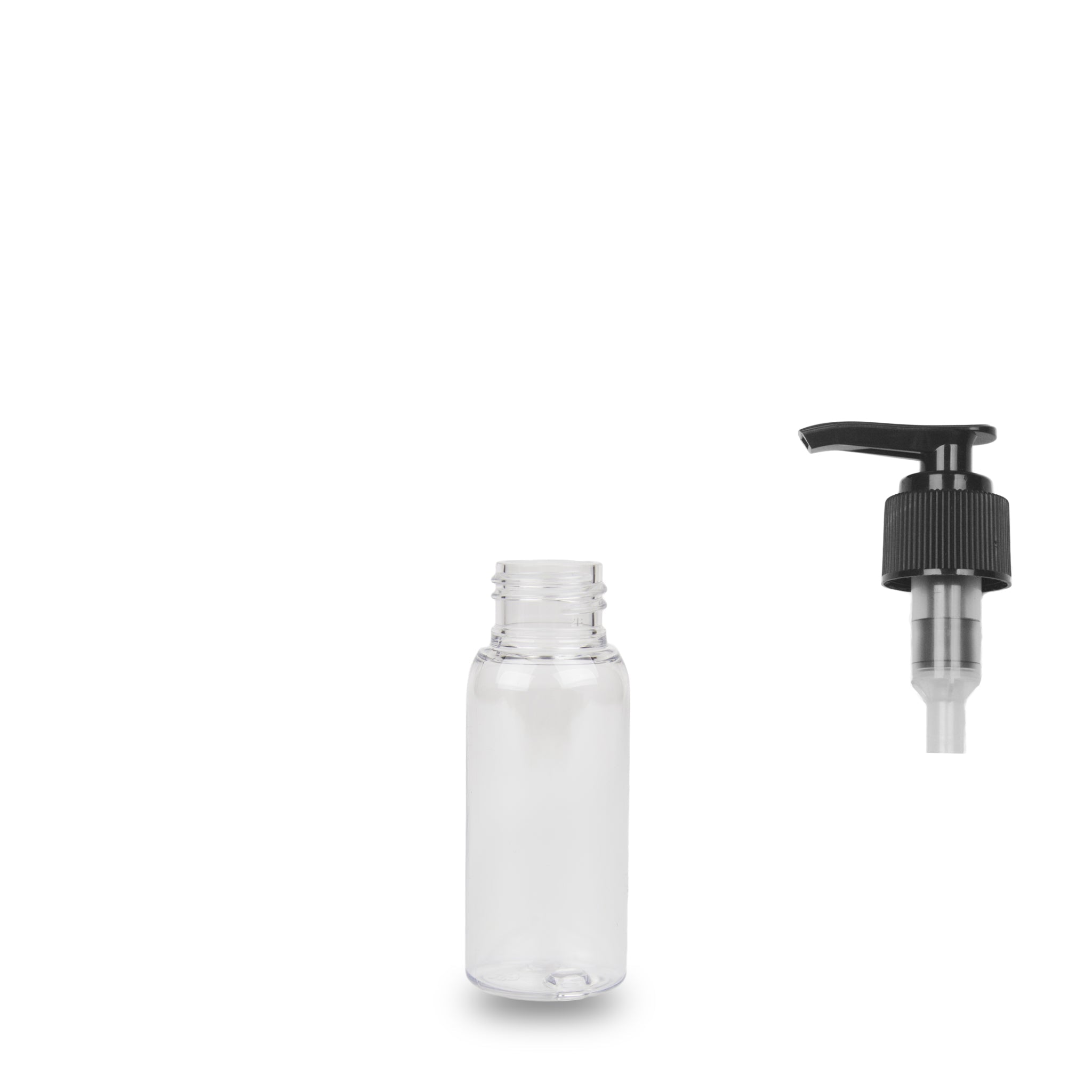 Clear Plastic Bottle PET - 'Tall Boston' - 50ml - 24mm (24/410)
