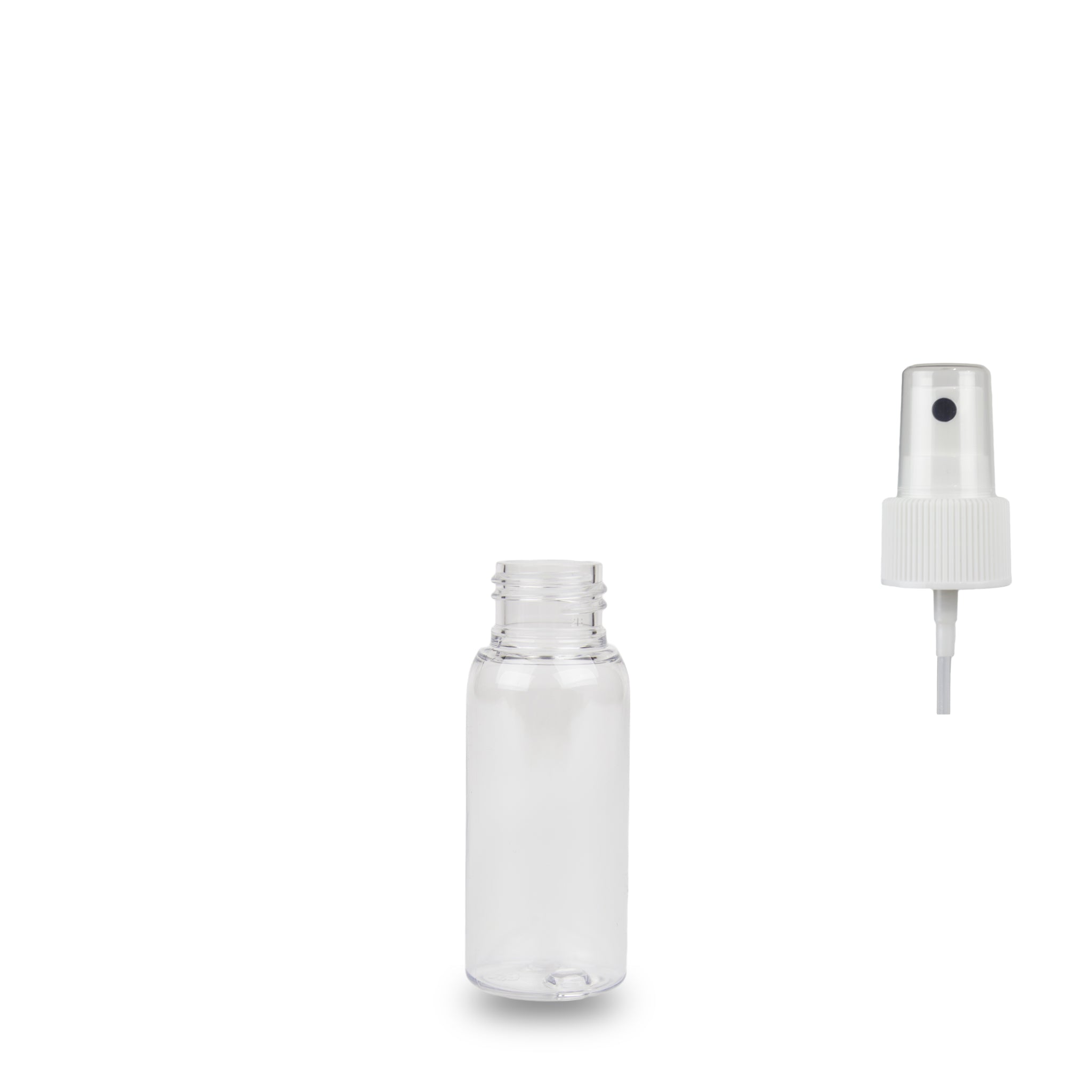 Clear Plastic Bottle PET - 'Tall Boston' - 50ml - 24mm (24/410)