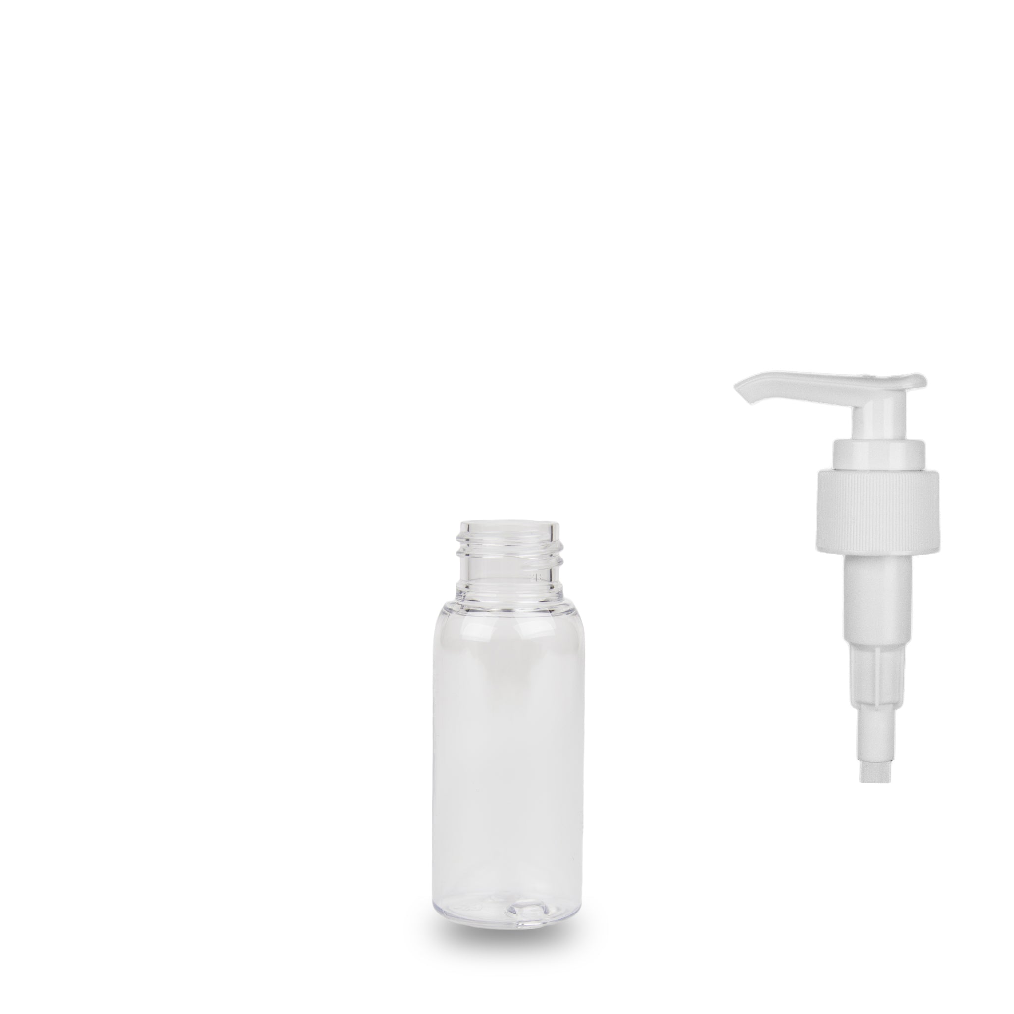 Clear Plastic Bottle PET - 'Tall Boston' - 50ml - 24mm (24/410)