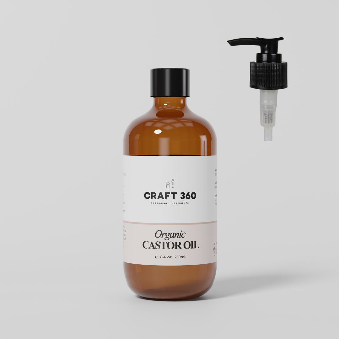 Organic Castor Oil - Cold Pressed - Hexane Free