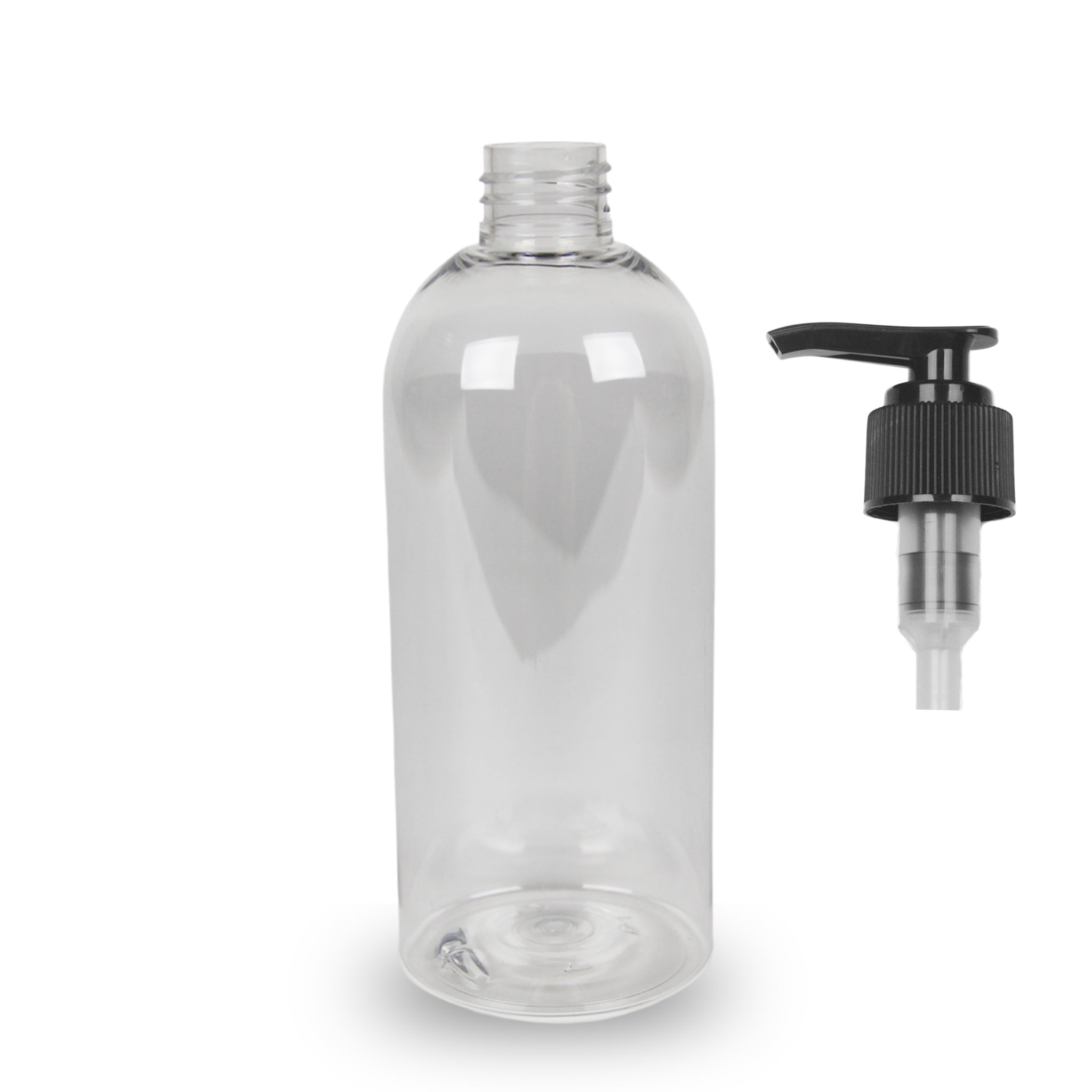 Clear Plastic Bottle PET 'Semi Squat' - 500ml - 28mm (28/410)