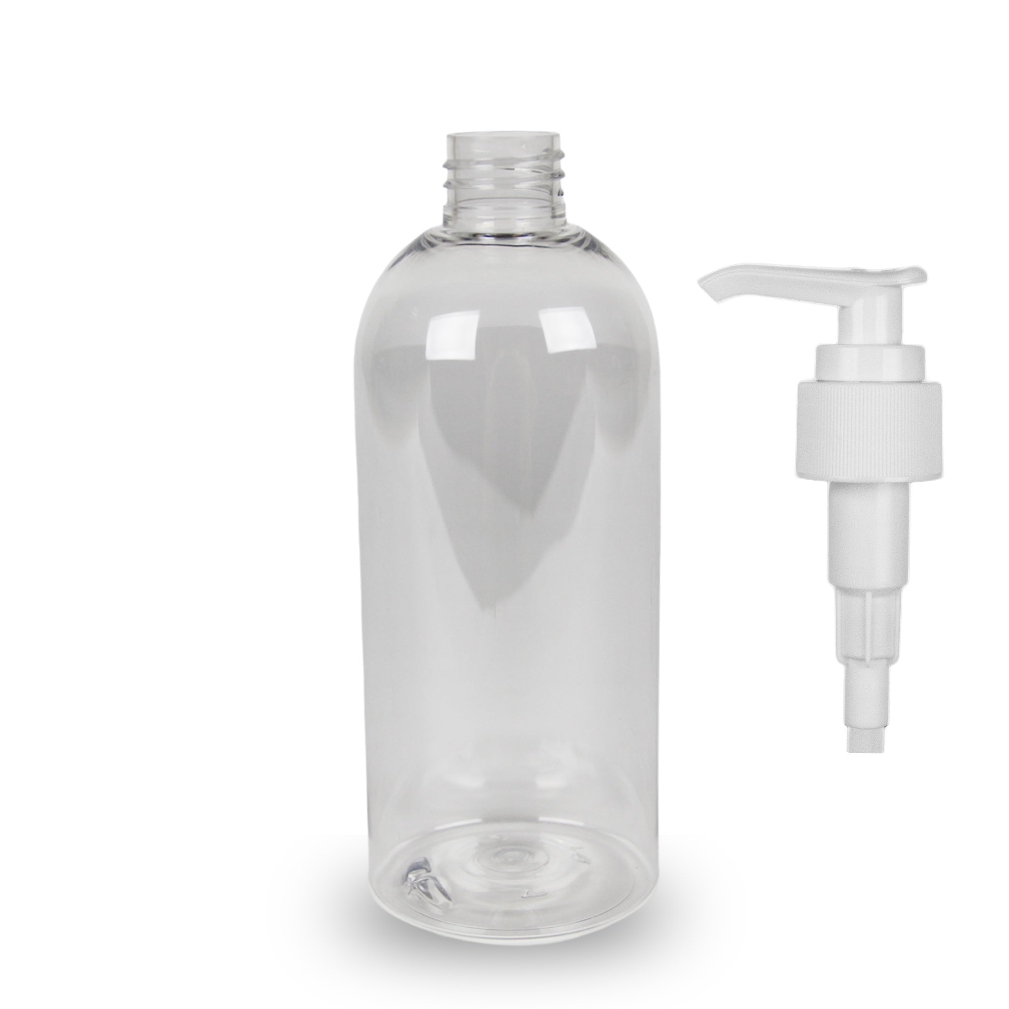 Clear Plastic Bottle PET 'Semi Squat' - 500ml - 28mm (28/410)