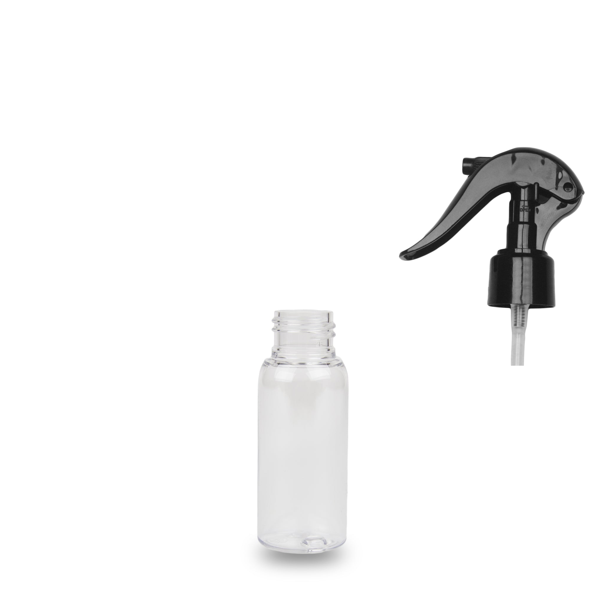 Clear Plastic Bottle PET - 'Tall Boston' - 50ml - 24mm (24/410)