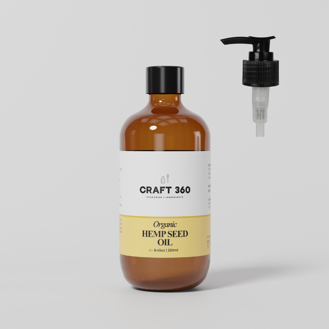 Organic Hemp Seed Oil - Cold Pressed  (Glass Bottles)