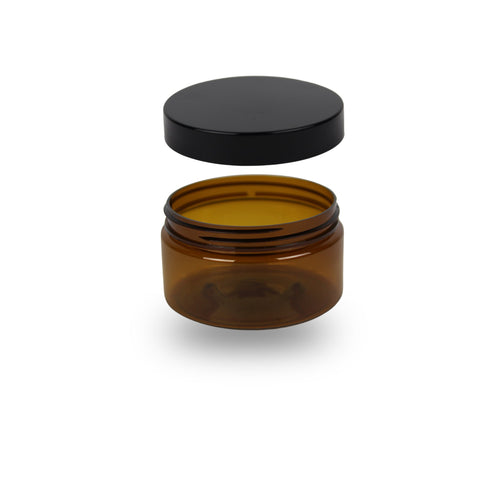 250ml Amber PET Plastic Jars (89mm)