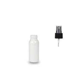 White Plastic Bottle rPET - 'Tall Boston' - 50ml - 24mm (24/410)