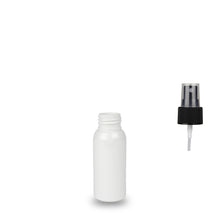 White Plastic Bottle rPET - 'Tall Boston' - 50ml - 24mm (24/410)