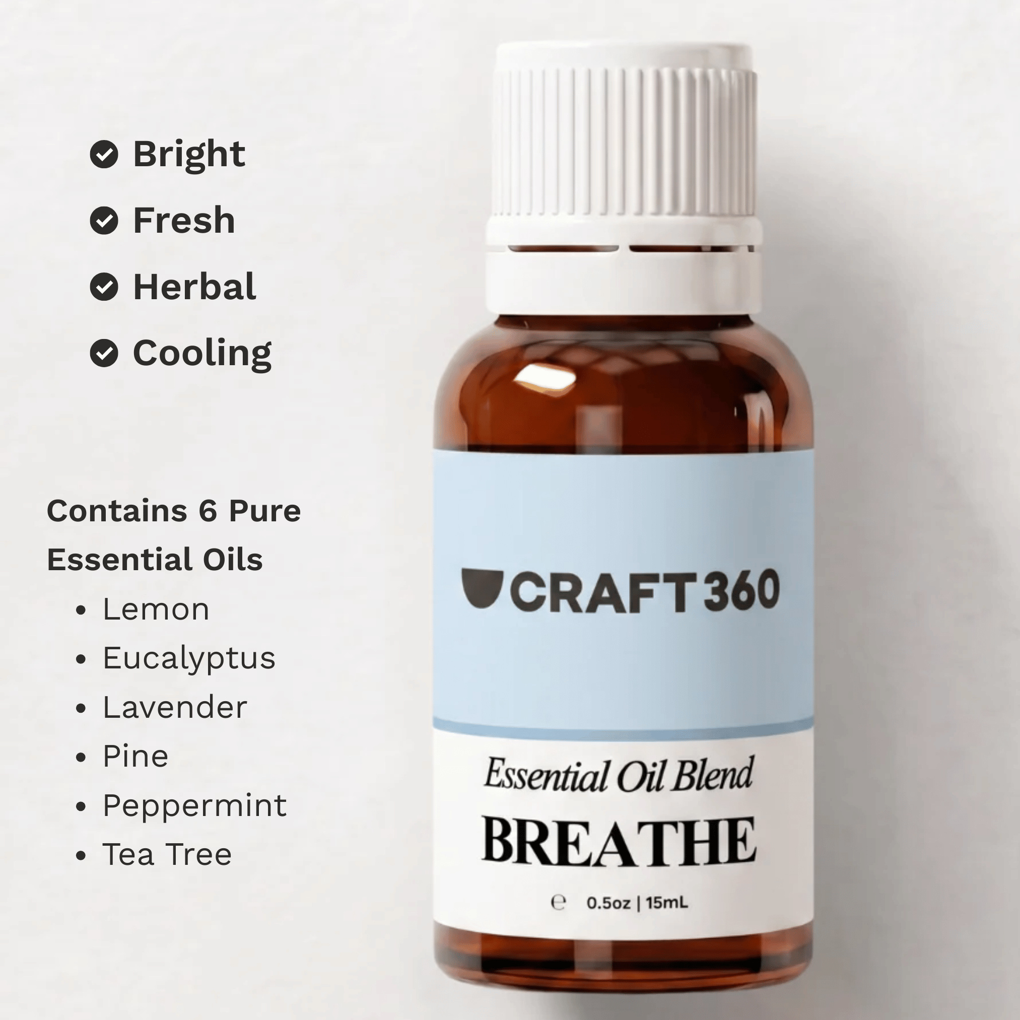 Overview of the Breathe Essential Oil Blend, including its aroma profile, ingredients and common uses.