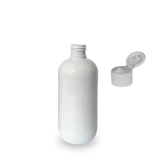 White Plastic Bottle rPET - 'Squat Boston' - 250ml - 24mm (24/410)