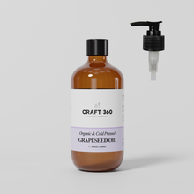 Organic Grapeseed Oil - Cold Pressed (Glass Bottles)