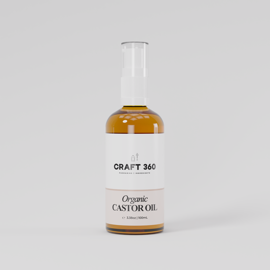 Certified Organic Castor Oil - Cold Pressed - Hexane Free - ACO Cert. No. 14153