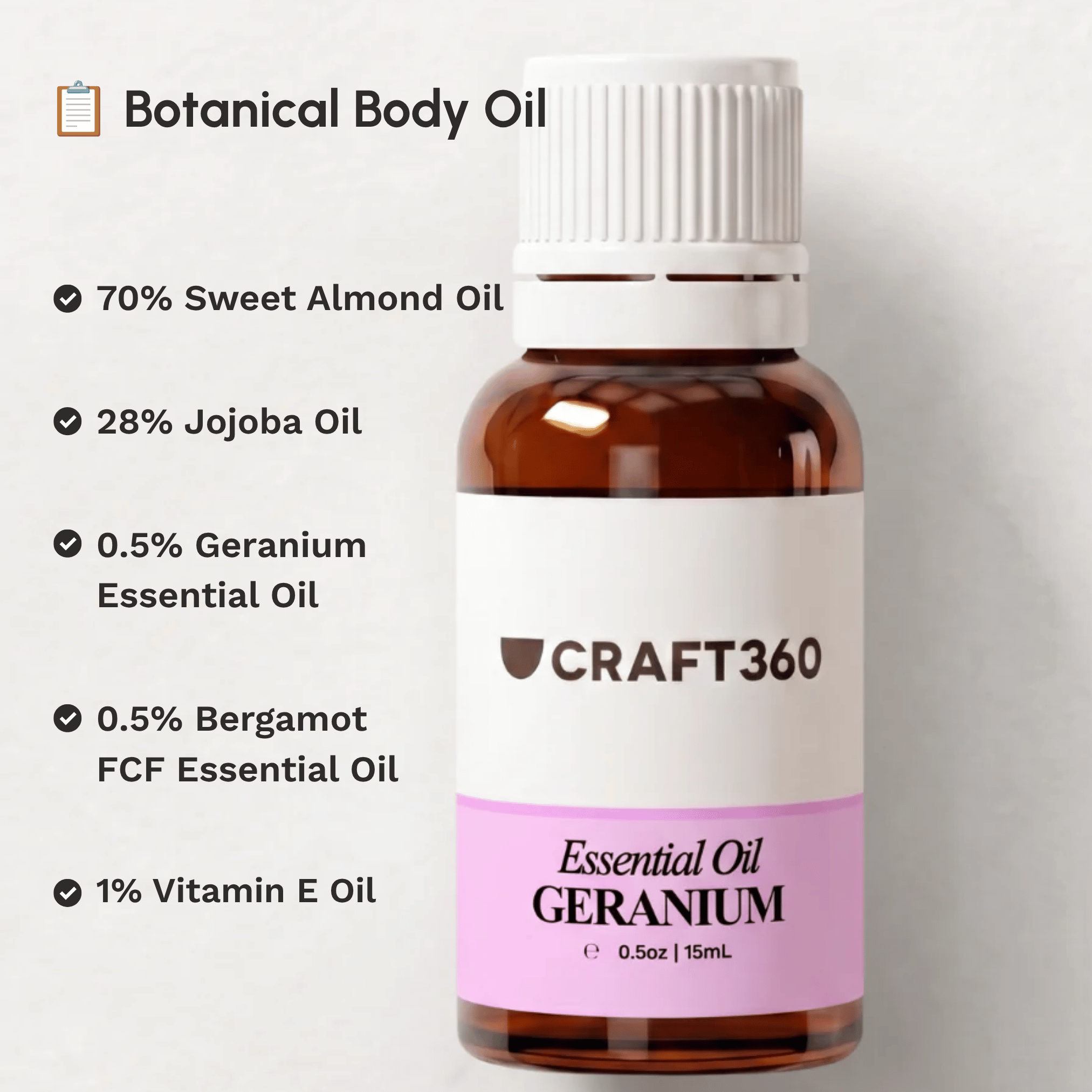 Recipe for making a nourishing body oil using Geranium Essential Oil.