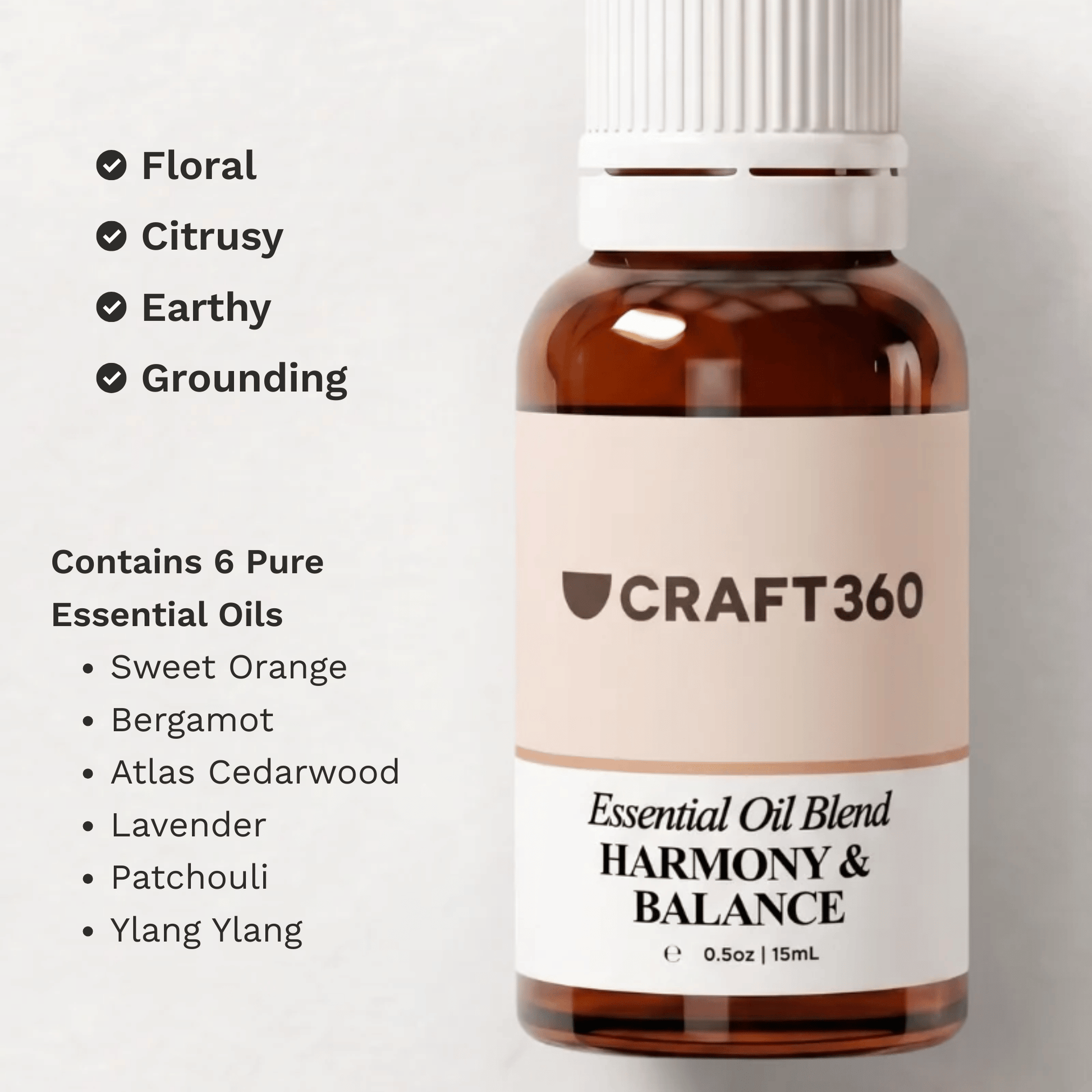 Overview of the Harmony & Balance Essential Oil Blend, including key features and common uses.