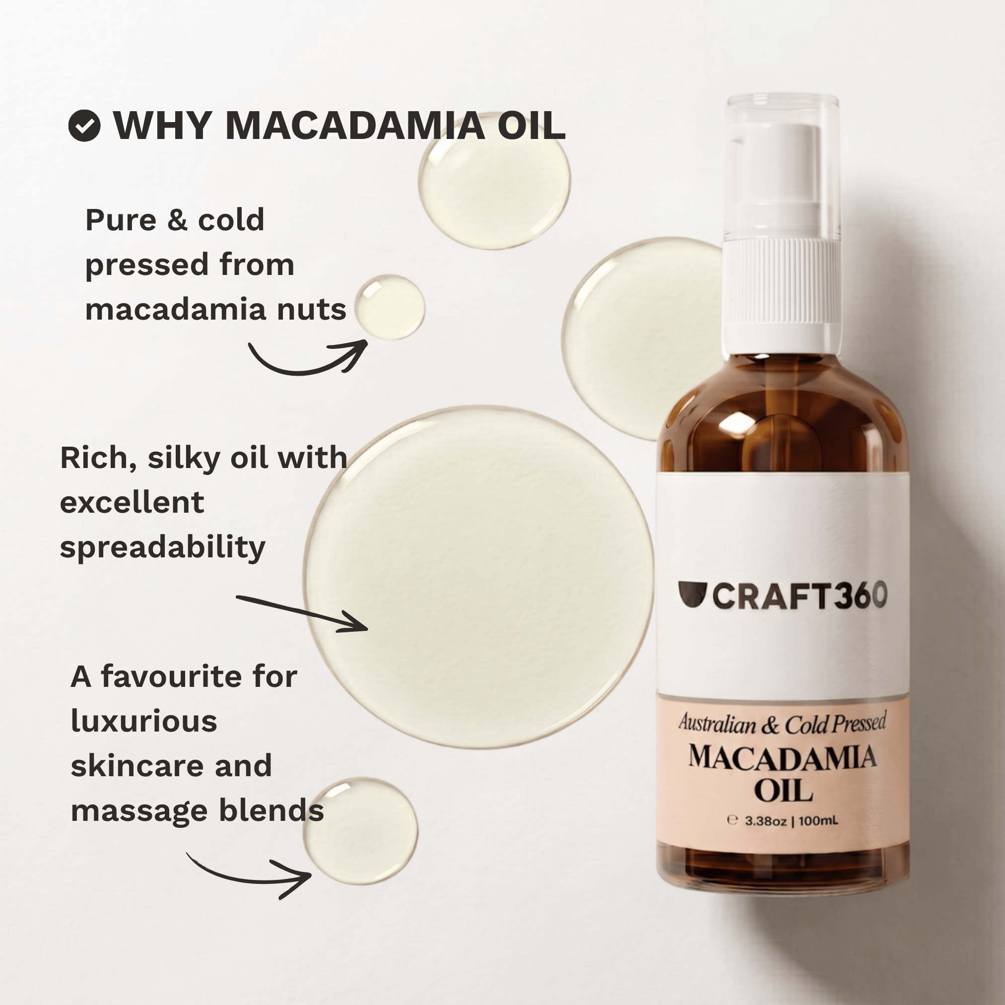 Macadamia Oil - Australian - Cold Pressed
