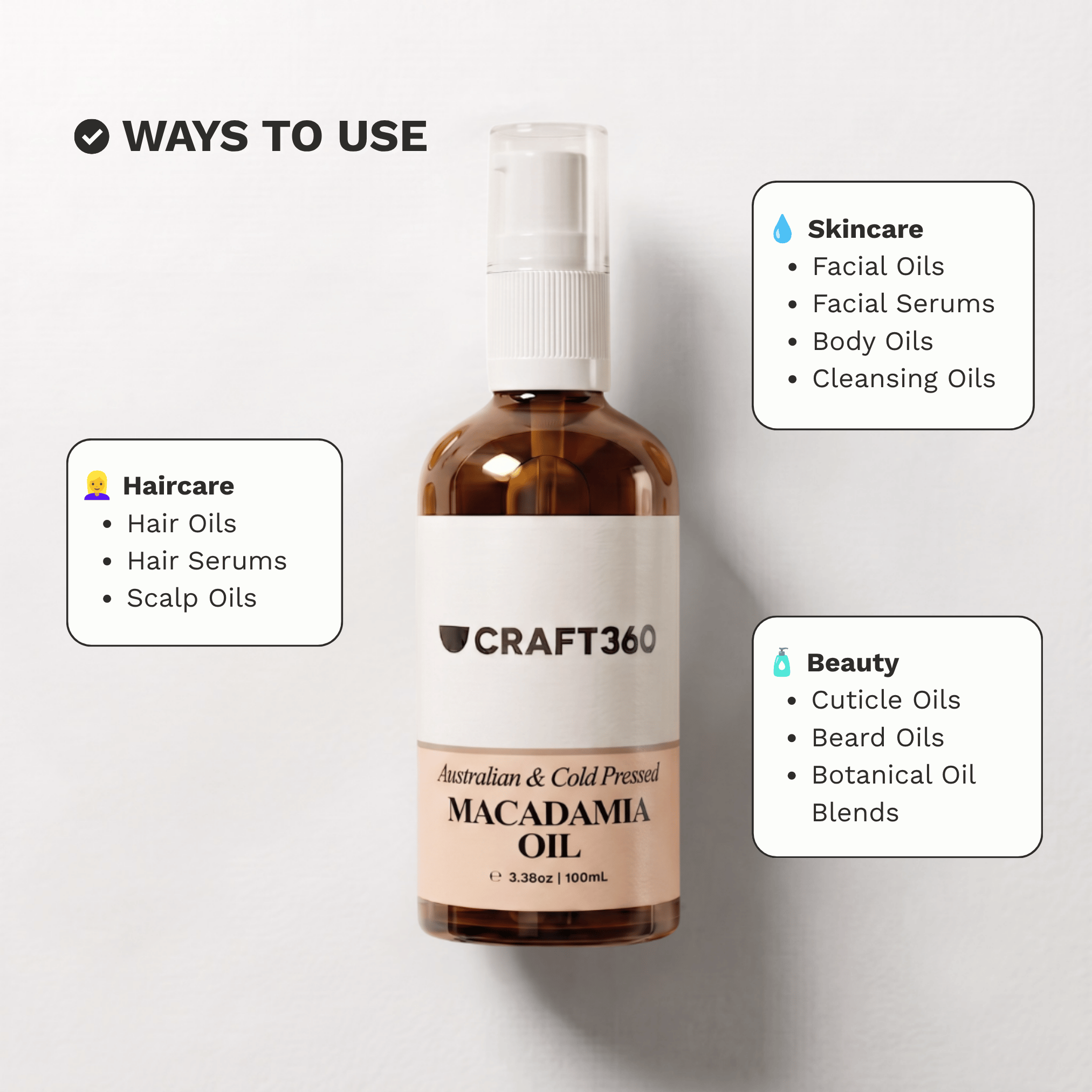 Macadamia Oil - Australian - Cold Pressed