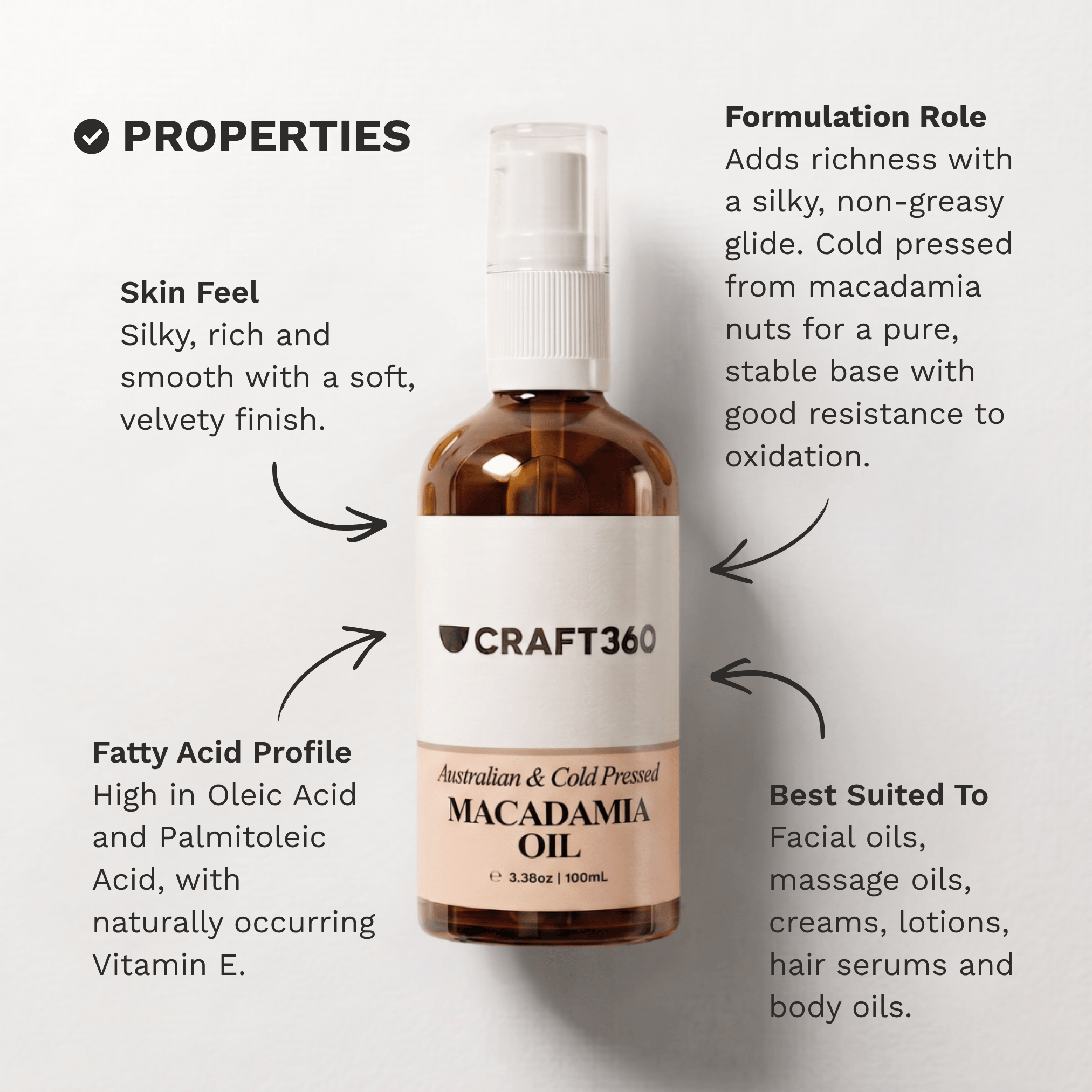 Macadamia Oil - Australian - Cold Pressed