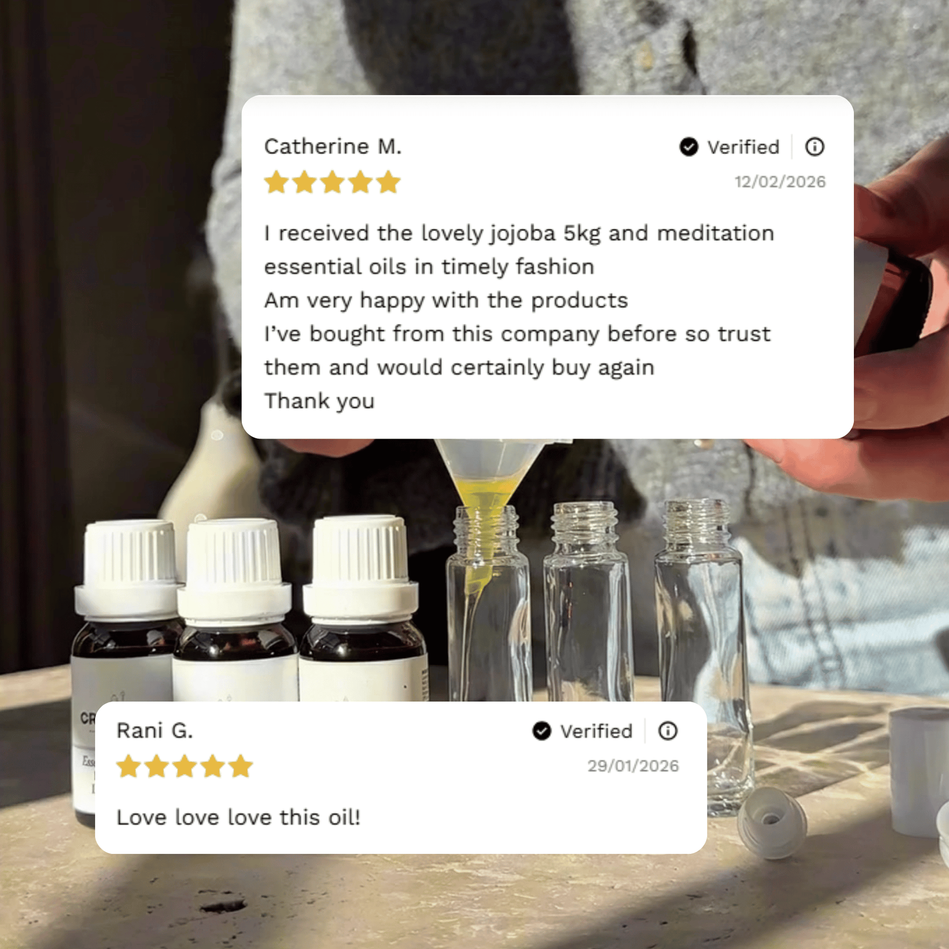 Infographic explaining why the Meditation Essential Oil Blend is a popular choice for mindfulness, relaxation and aromatherapy.
