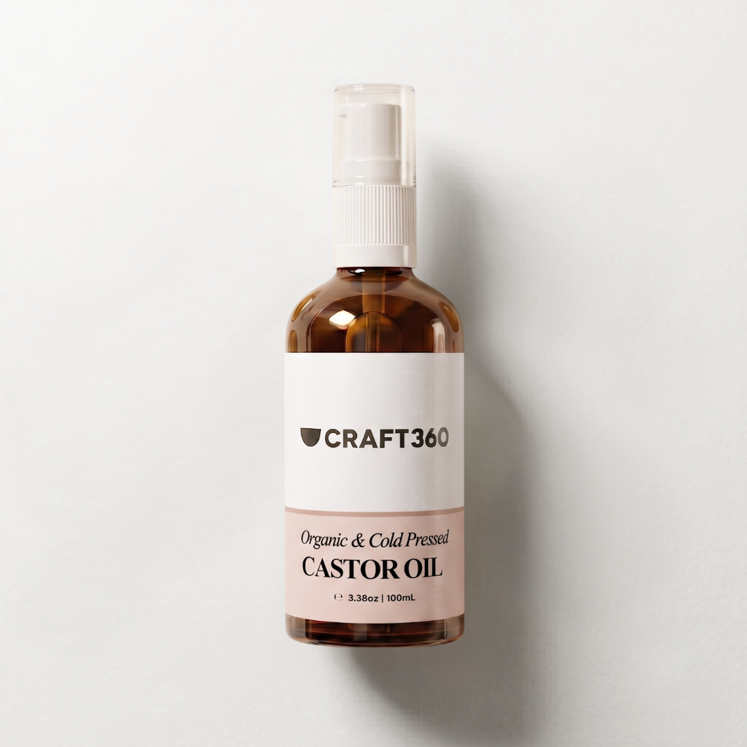 Certified Organic Castor Oil - Cold Pressed - Hexane Free - ACO Cert. No. 14153