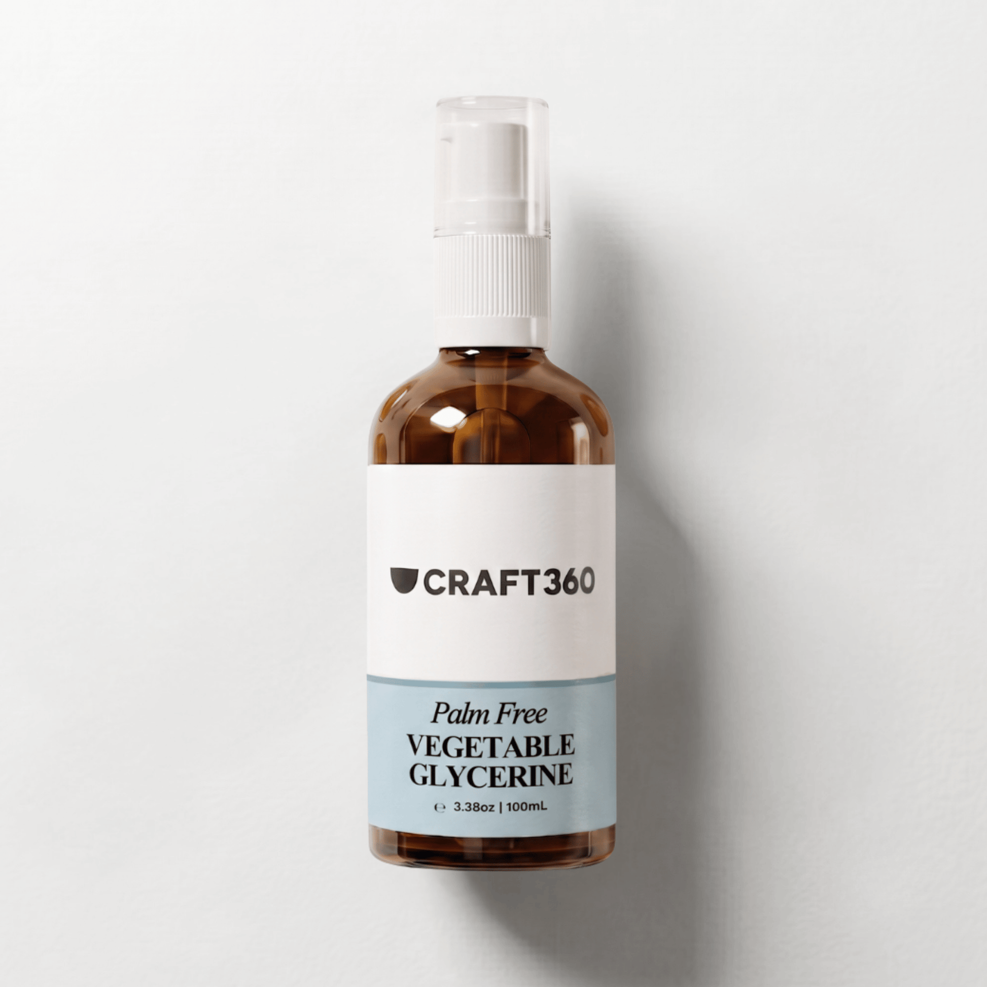 100 ml bottle of Palm Free Vegetable Glycerine for skincare and cosmetic formulations