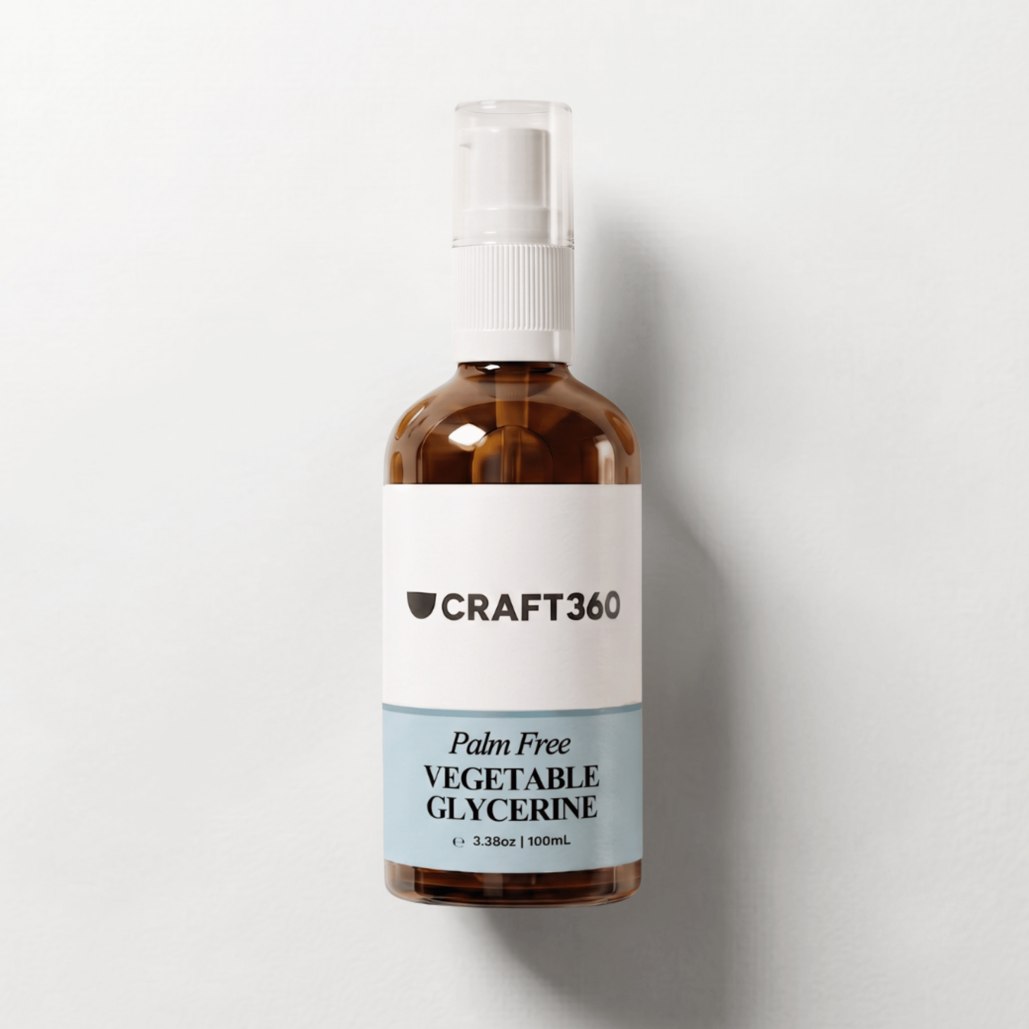100 ml bottle of Palm Free Vegetable Glycerine for skincare and cosmetic formulations