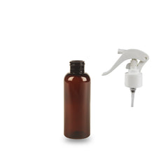 Amber Recycled Plastic Bottle rPET - 'Tall Boston' - 100ml - 24mm (24/410)