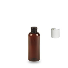 Amber Recycled Plastic Bottle rPET - 'Tall Boston' - 100ml - 24mm (24/410)