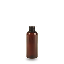 Amber Recycled Plastic Bottle rPET - 'Tall Boston' - 100ml - 24mm (24/410)