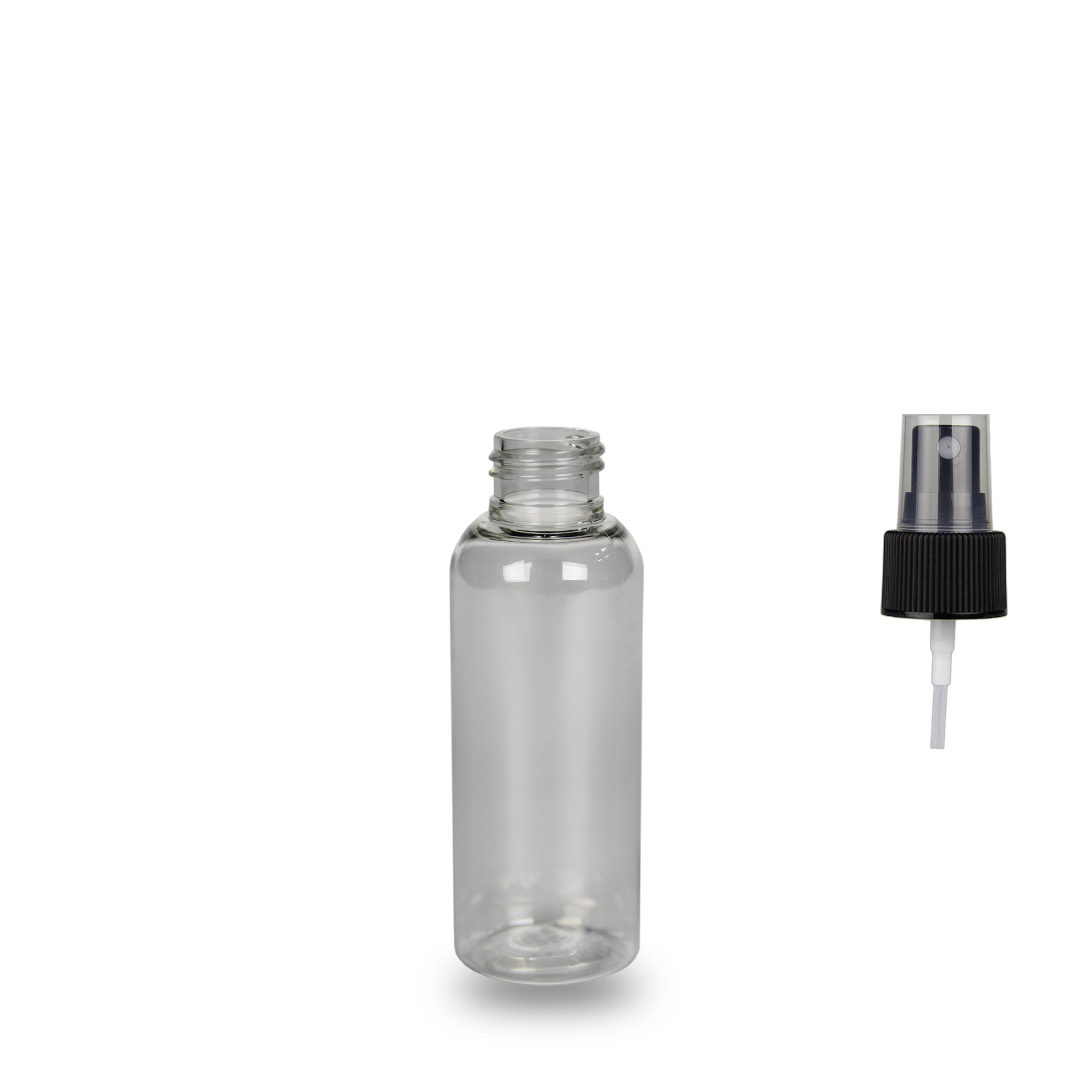 Recycled Plastic Bottle rPET - 'Tall Boston' - 100ml - (Atomiser/Spritzer) - 24mm (24/410)