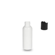 White Plastic Bottle rPET - 'Tall Boston' - 100ml - 24mm (24/410)