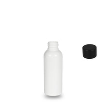 White Plastic Bottle rPET - 'Tall Boston' - 100ml - 24mm (24/410)