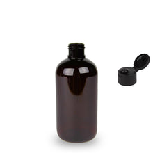 Amber Recycled Plastic Bottle rPET - 'Squat Boston' - 250ml - 24mm (24/410)