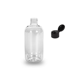 Plastic Bottle rPET - 'Squat Boston' - 250ml - (Flip Top) - 24mm (24/410)