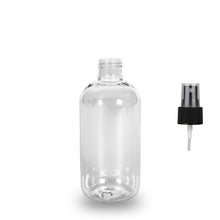 Clear Plastic Bottle rPET - 'Squat Boston' - 250ml - 24mm (24/410)