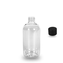 Clear Plastic Bottle rPET - 'Squat Boston' - 250ml - 24mm (24/410)