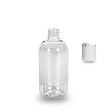 Clear Plastic Bottle rPET - 'Squat Boston' - 250ml - 24mm (24/410)