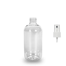 Clear Plastic Bottle rPET - 'Squat Boston' - 250ml - 24mm (24/410)