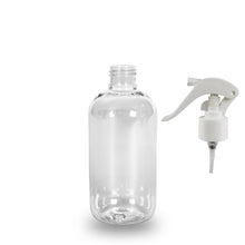 Clear Plastic Bottle rPET - 'Squat Boston' - 250ml - 24mm (24/410)