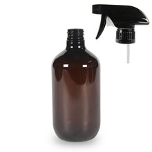 Amber Plastic Bottle PET 'Veral' - 500ml - 28mm (28/410)