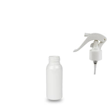 White Plastic Bottle rPET - 'Tall Boston' - 50ml - 24mm (24/410)