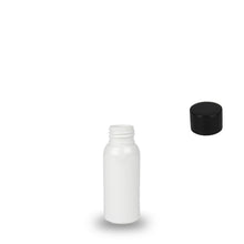 White Plastic Bottle rPET - 'Tall Boston' - 50ml - 24mm (24/410)